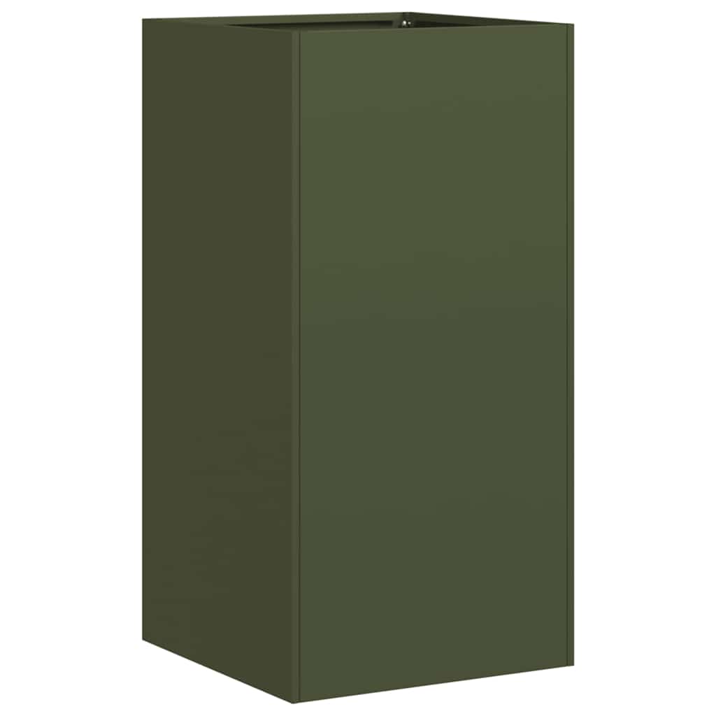 Vidaxx jardinière 40x40x80 cm acier laminé à froid vert olive