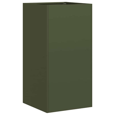 Vidaxx jardinière 40x40x80 cm acier laminé à froid vert olive