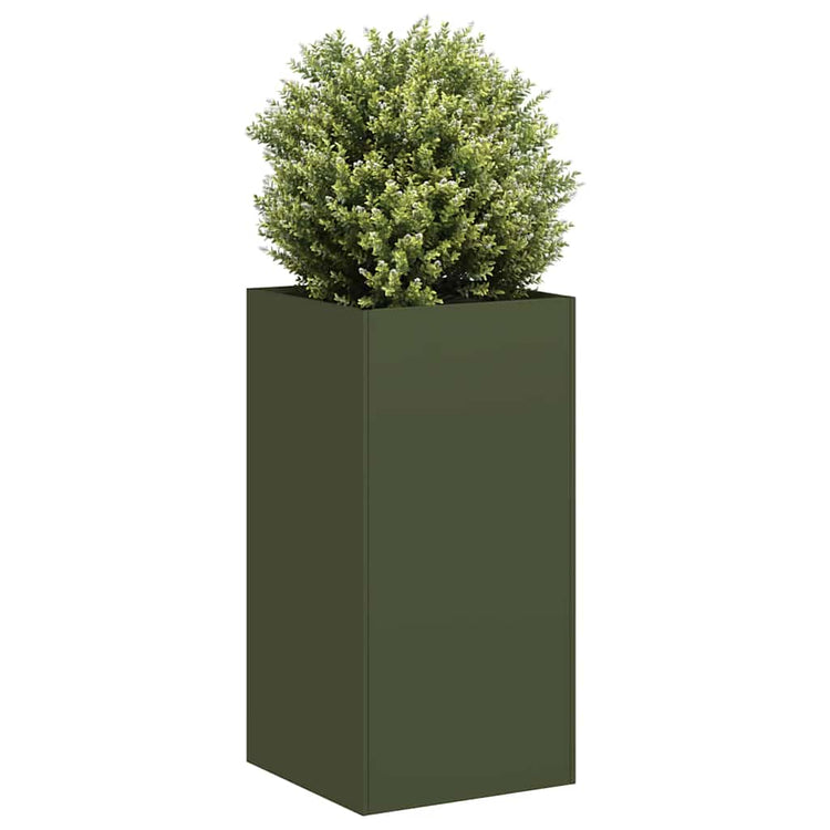 Vidaxx jardinière 40x40x80 cm acier laminé à froid vert olive