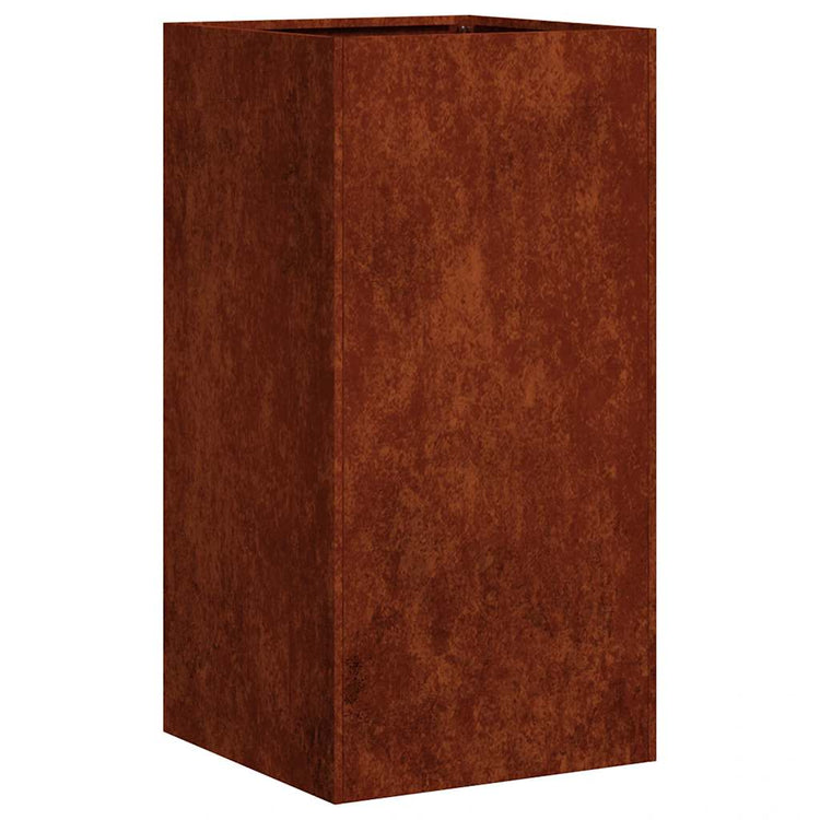 Vidaxx jardinière rouillé 40x40x80 cm acier résistant aux intempéries