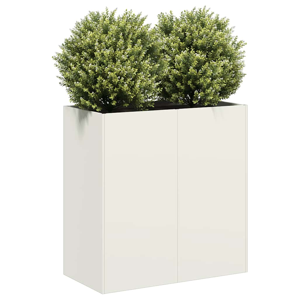 Vidaxx jardinière 40x40x80 cm acier laminé à froid blanc