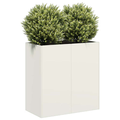 Vidaxx jardinière 40x40x80 cm acier laminé à froid blanc