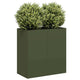 Vidaxx jardinière 40x40x80 cm acier laminé à froid vert olive