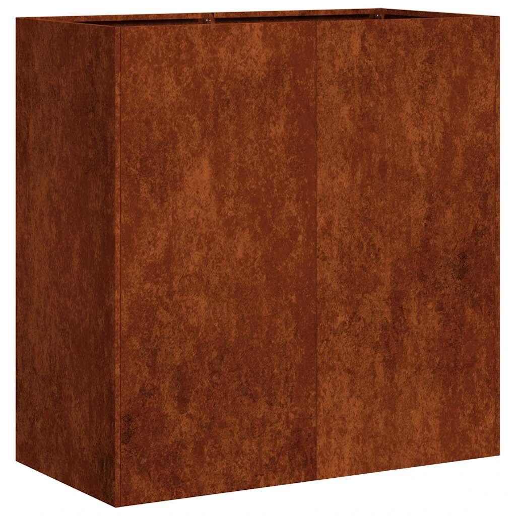 Vidaxx jardinière rouillé 80x40x80 cm acier résistant aux intempéries