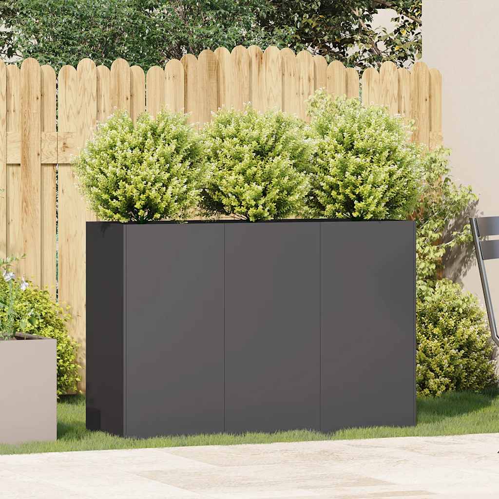 Vidaxx jardinière 120x40x80 cm acier laminé à froid noir