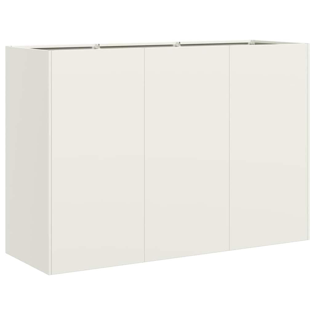 Vidaxx jardinière 120x40x80 cm acier laminé à froid blanc