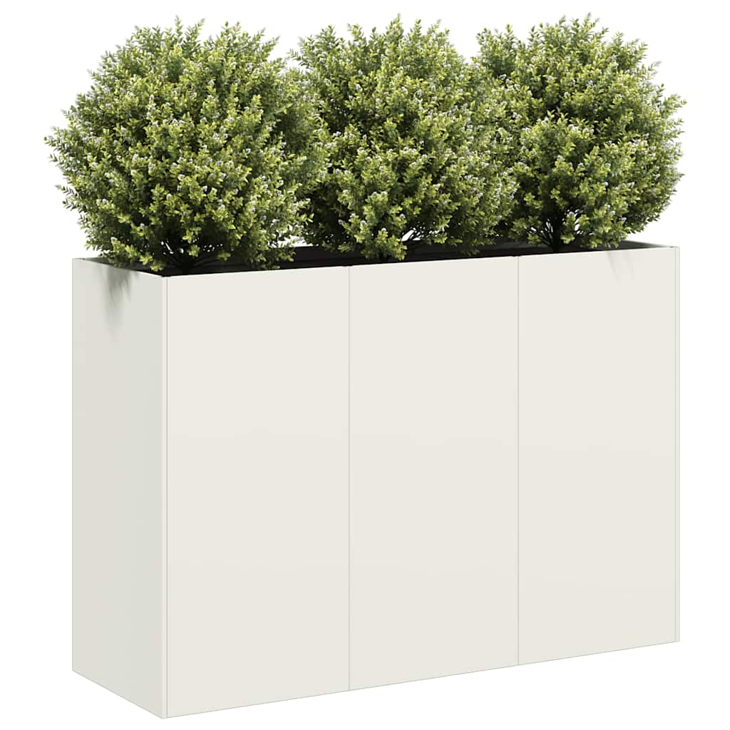 Vidaxx jardinière 120x40x80 cm acier laminé à froid blanc