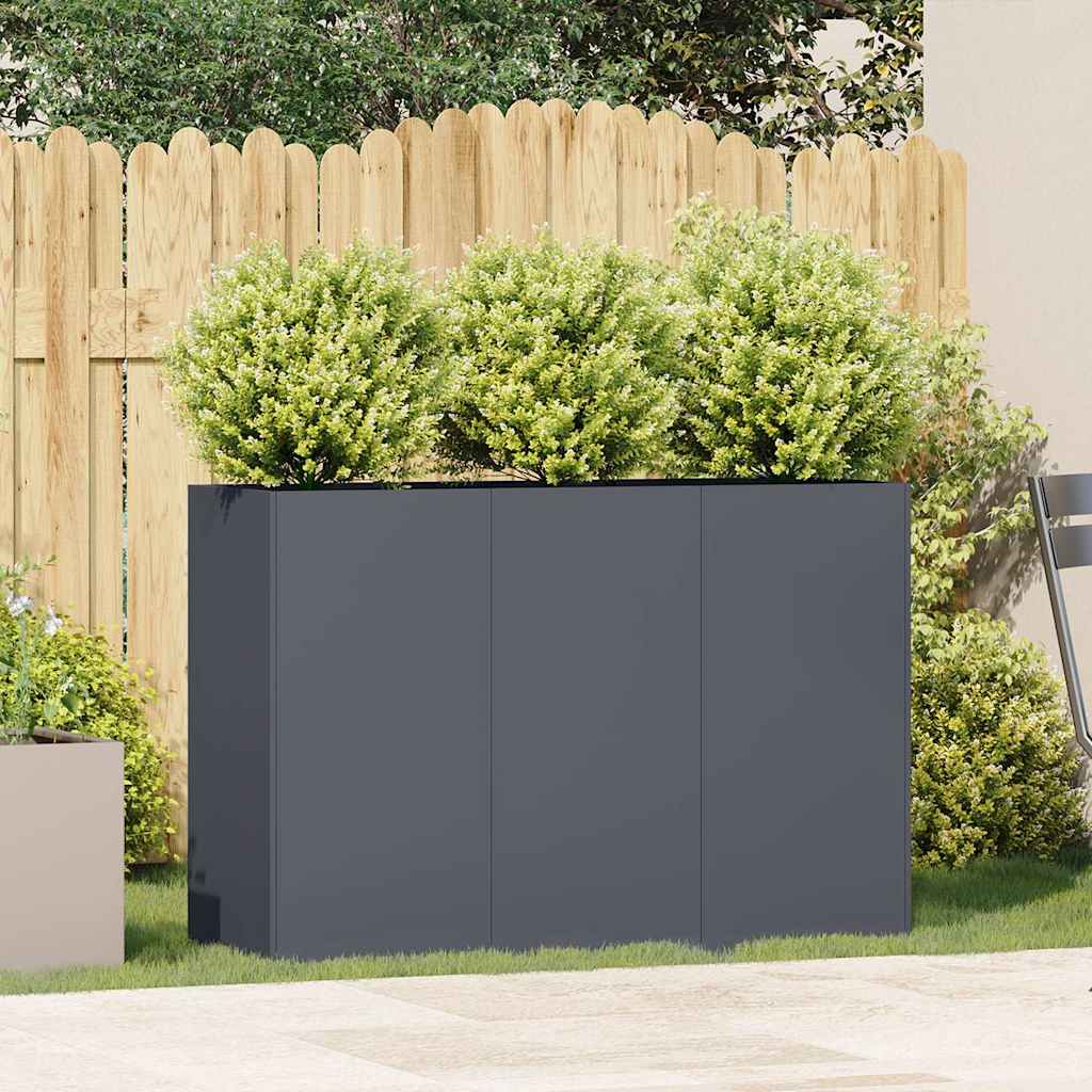 Jardinière Vidaxx 120x40x80 cm acier laminé à froid anthracite