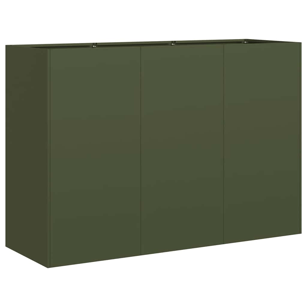 Vidaxx jardinière 120x40x80 cm acier laminé à froid vert olive