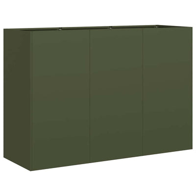 Vidaxx jardinière 120x40x80 cm acier laminé à froid vert olive