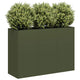 Vidaxx jardinière 120x40x80 cm acier laminé à froid vert olive