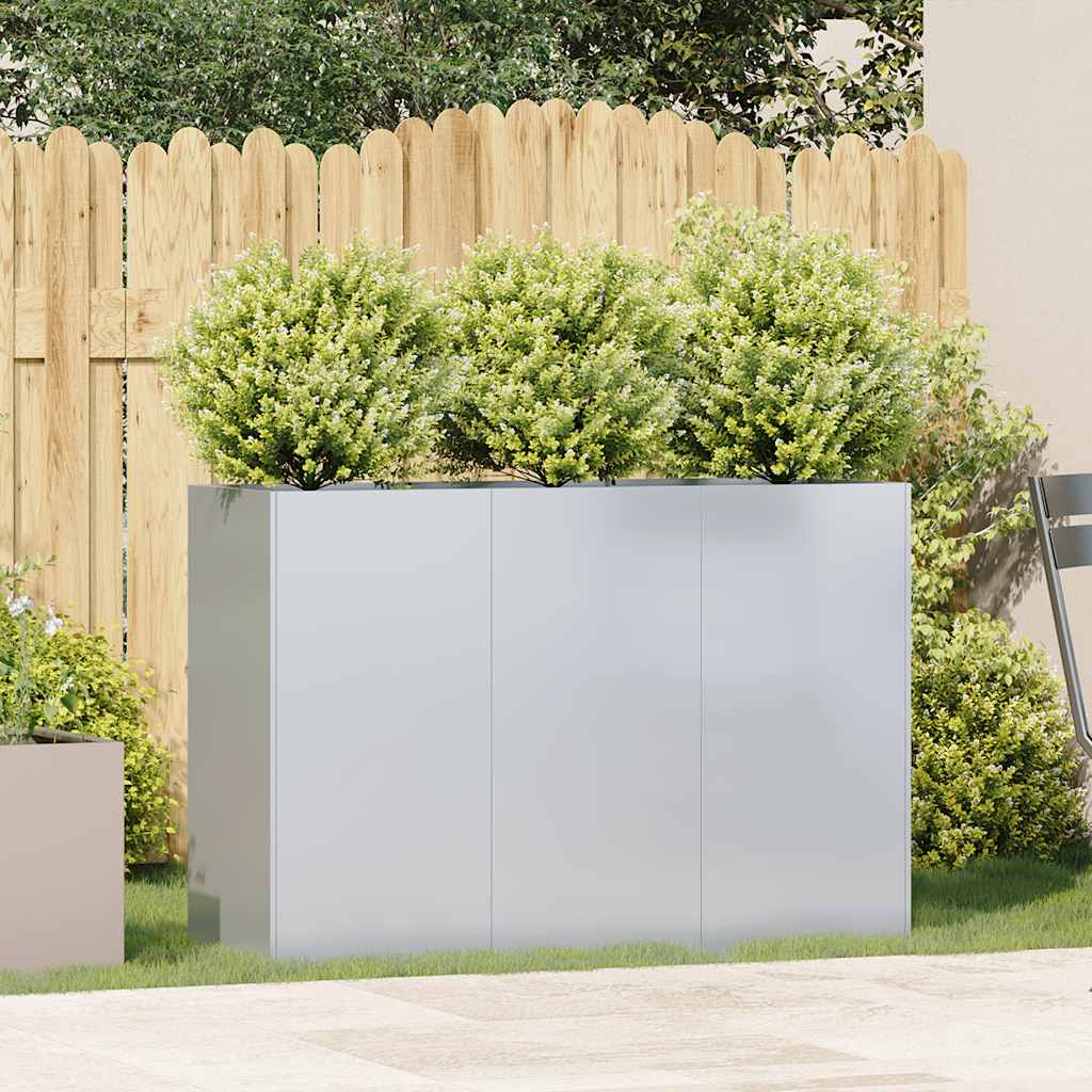 Jardinière Vidaxx 120x40x80 cm en acier galvanisé