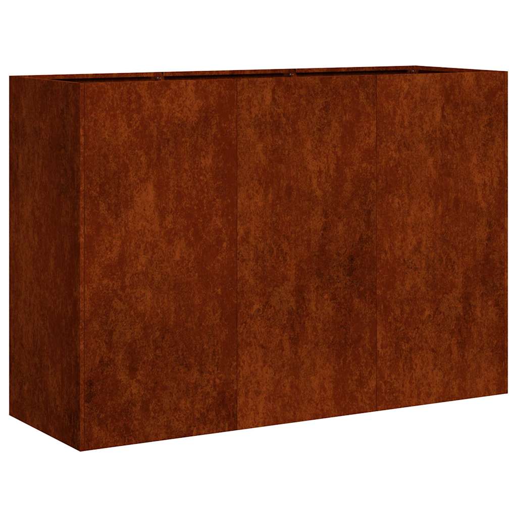 Vidaxx jardinière rouillé 120x40x80 cm acier résistant aux intempéries