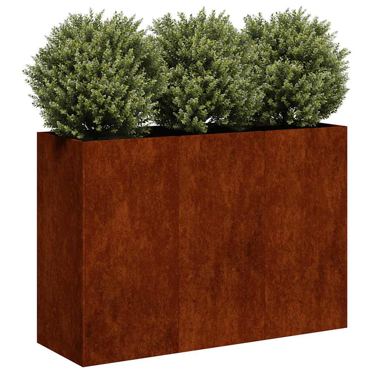 Vidaxx jardinière rouillé 120x40x80 cm acier résistant aux intempéries