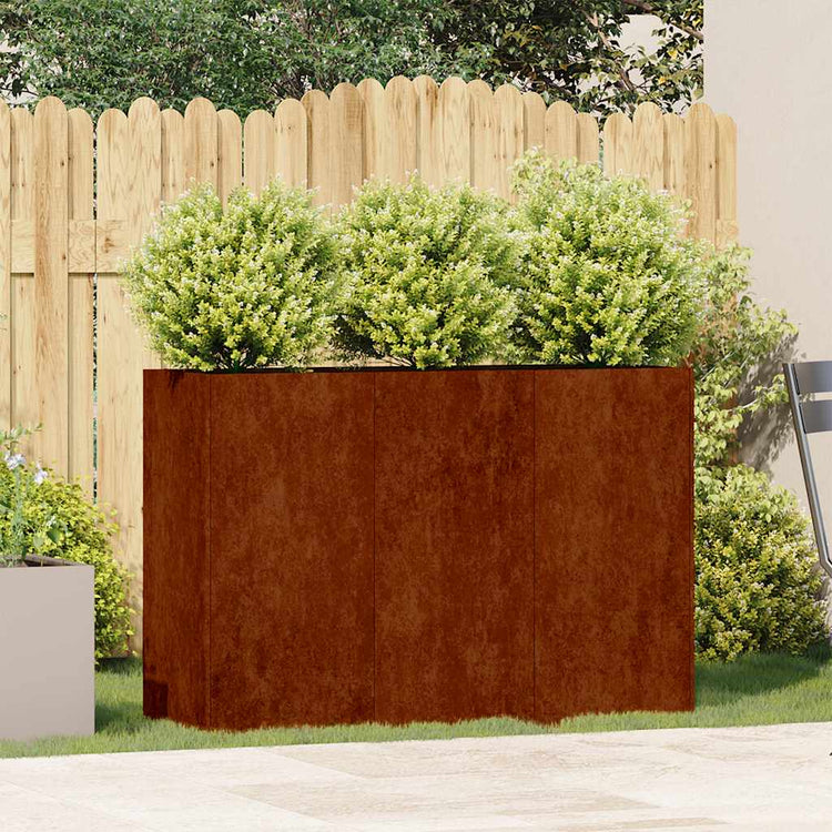 Vidaxx jardinière rouillé 120x40x80 cm acier résistant aux intempéries