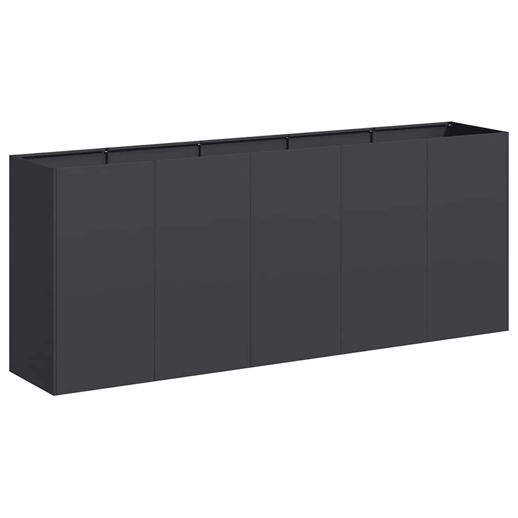 Vidaxx jardinière 200x40x80 cm acier laminé à froid noir