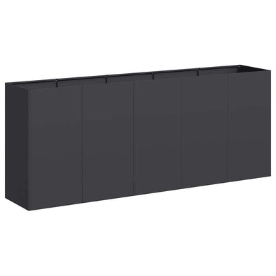Vidaxx jardinière 200x40x80 cm acier laminé à froid noir