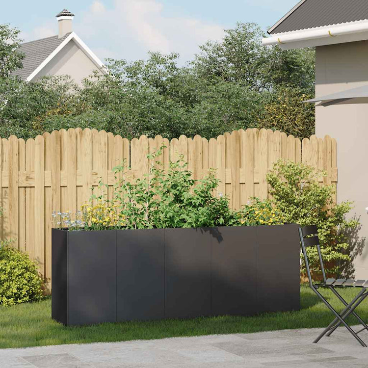 Vidaxx jardinière 200x40x80 cm acier laminé à froid noir