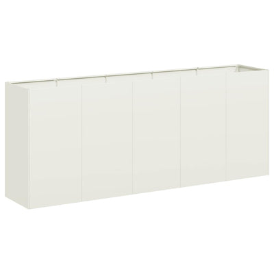 Vidaxx jardinière 200x40x80 cm acier laminé à froid blanc