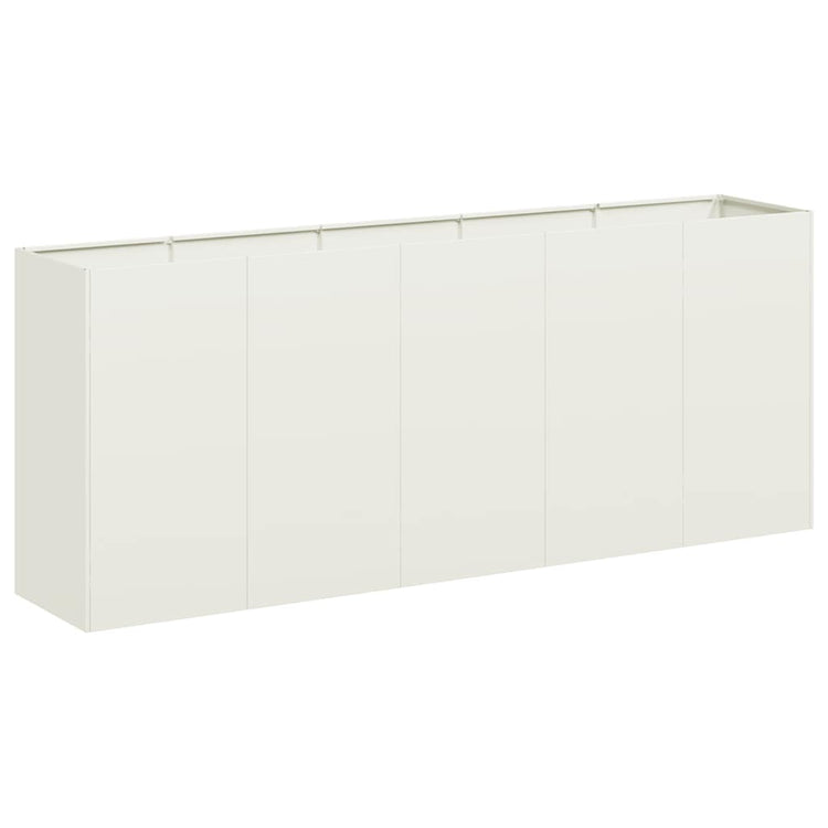 Vidaxx jardinière 200x40x80 cm acier laminé à froid blanc
