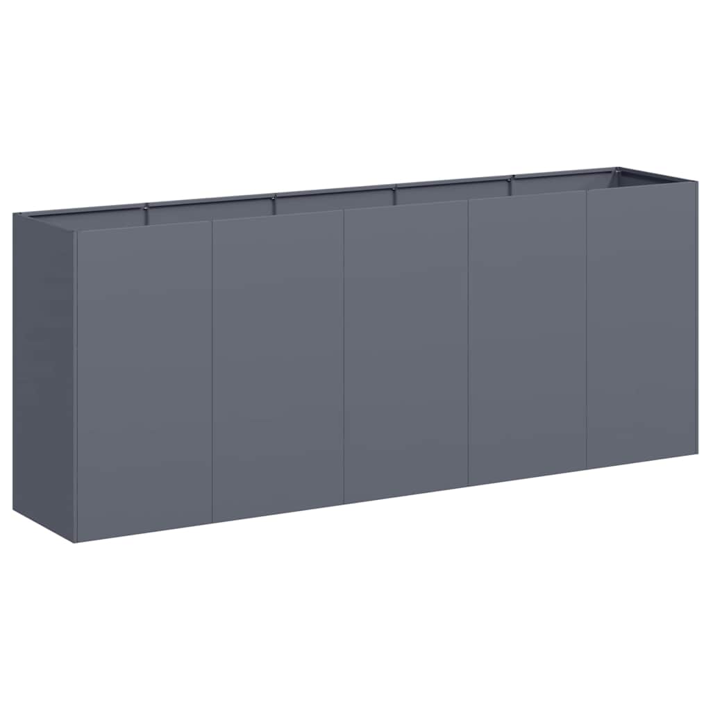 Jardinière Vidaxx 200x40x80 cm acier laminé à froid anthracite