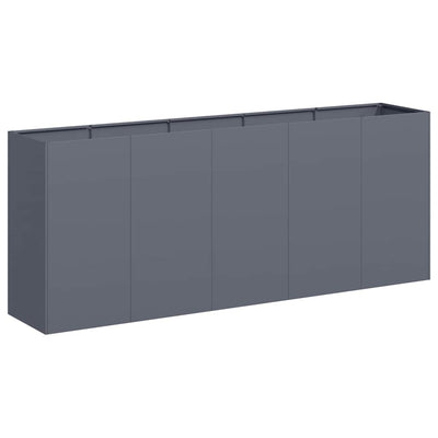Jardinière Vidaxx 200x40x80 cm acier laminé à froid anthracite