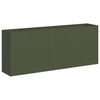 Vidaxx jardinière 200x40x80 cm acier laminé à froid vert olive