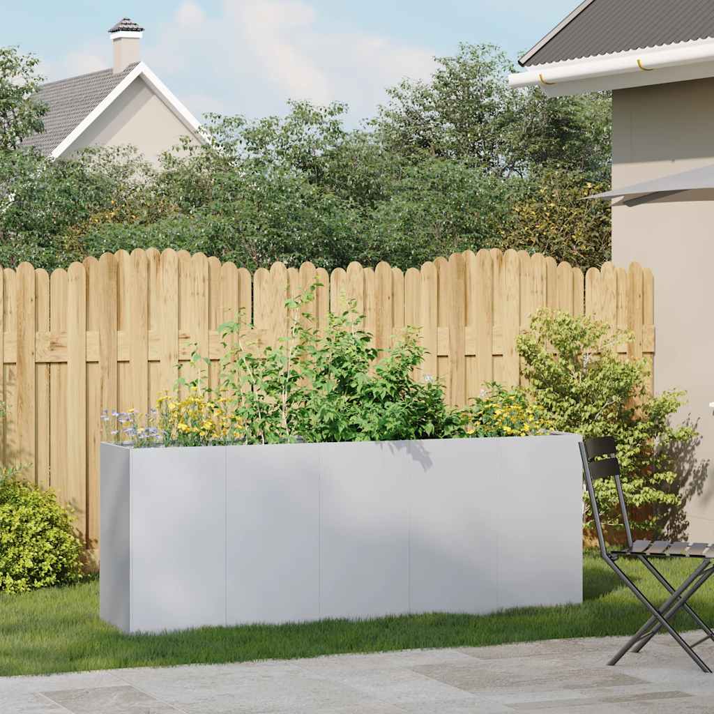 Jardinière Vidaxx 200x40x80 cm en acier galvanisé