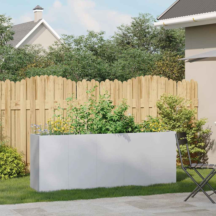 Jardinière Vidaxx 200x40x80 cm en acier galvanisé