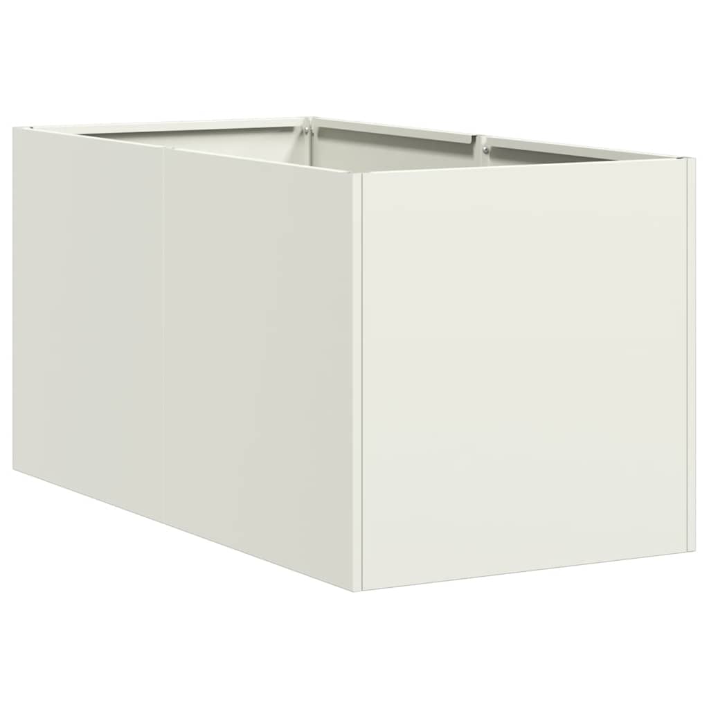 Vidaxx jardinière 40x80x40 cm acier laminé à froid blanc