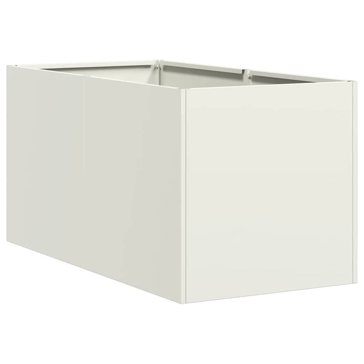 Vidaxx jardinière 40x80x40 cm acier laminé à froid blanc