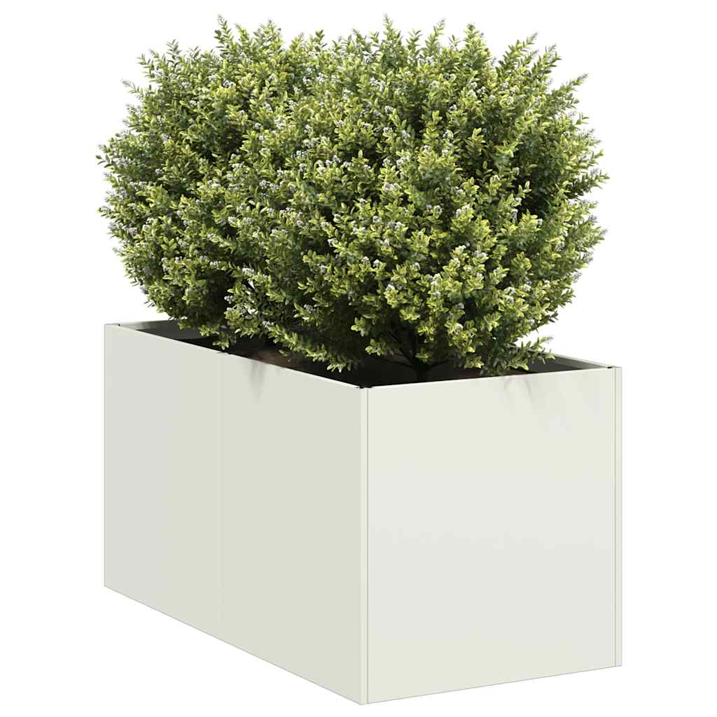 Vidaxx jardinière 40x80x40 cm acier laminé à froid blanc