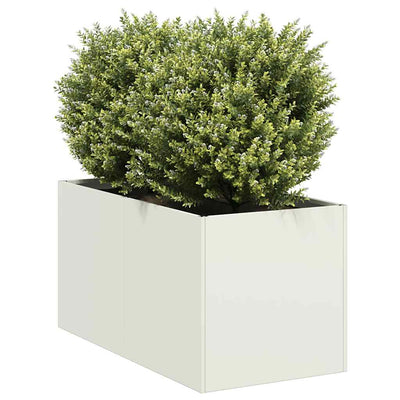 Vidaxx jardinière 40x80x40 cm acier laminé à froid blanc
