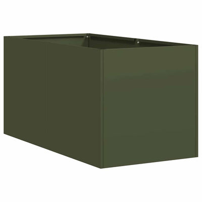Vidaxx jardinière 40x80x40 cm acier laminé à froid vert olive