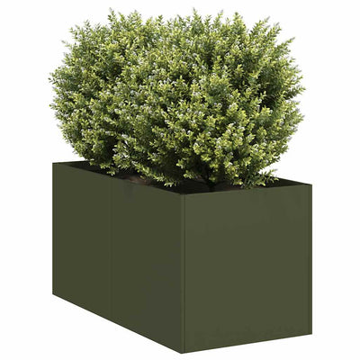 Vidaxx jardinière 40x80x40 cm acier laminé à froid vert olive