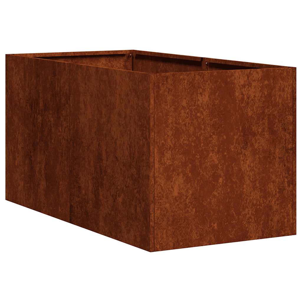 Vidaxx jardinière rouillé 40x80x40 cm acier résistant aux intempéries