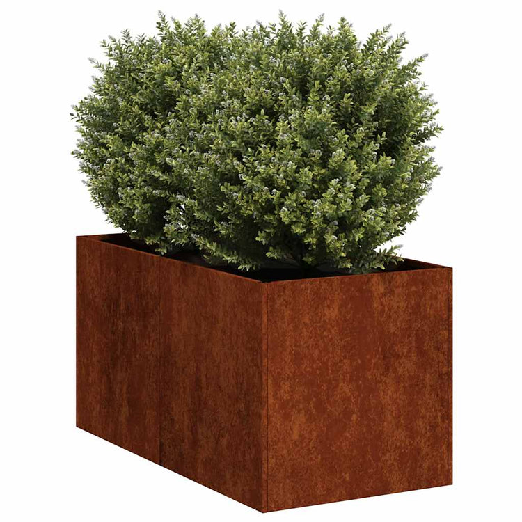 Vidaxx jardinière rouillé 40x80x40 cm acier résistant aux intempéries