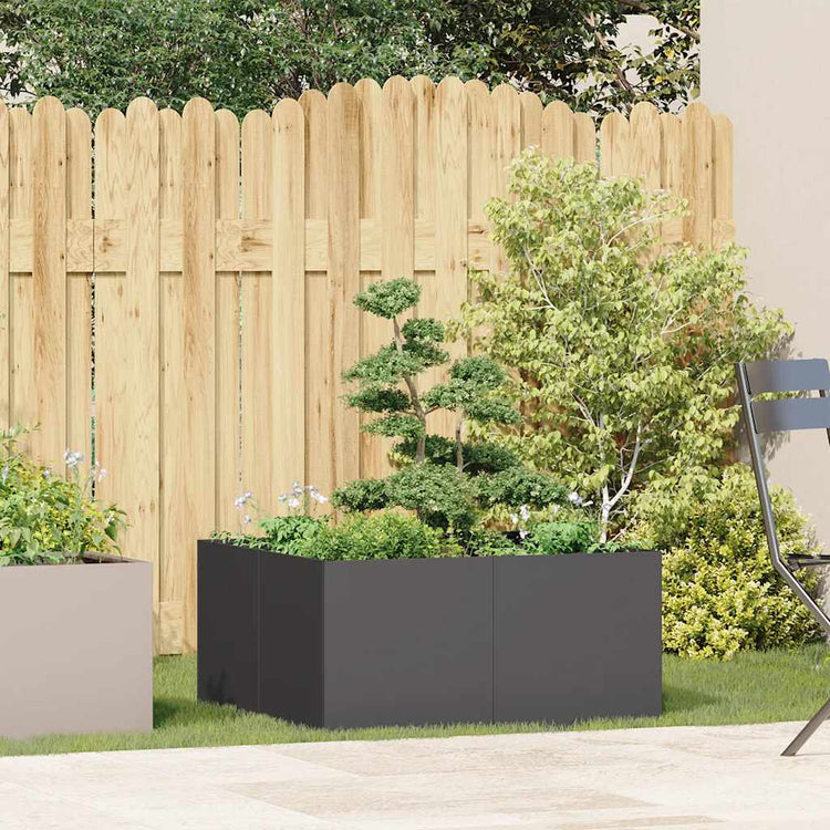 Vidaxx jardinière 80x80x40 cm acier laminé à froid noir