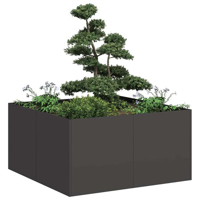 Vidaxx jardinière 80x80x40 cm acier laminé à froid noir