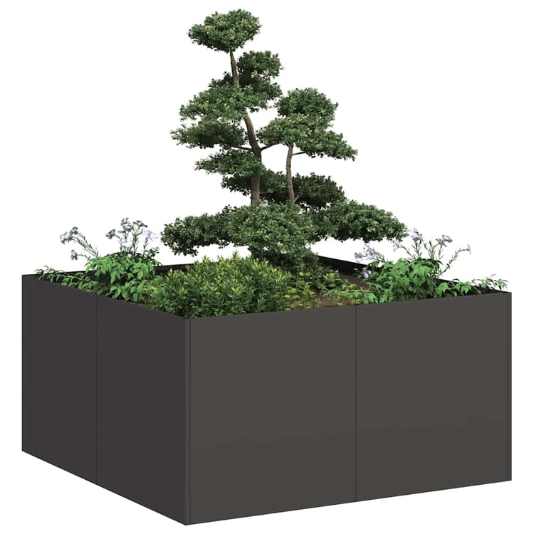 Vidaxx jardinière 80x80x40 cm acier laminé à froid noir