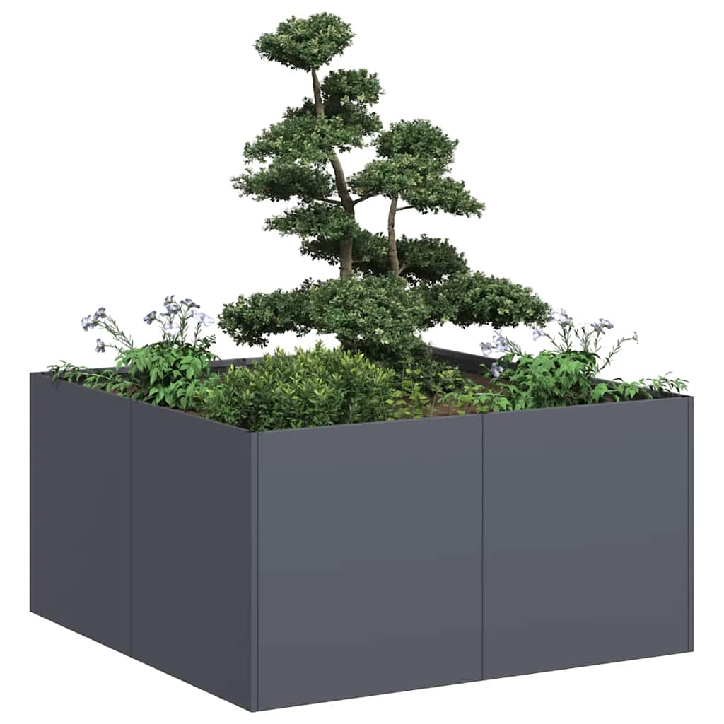 Jardinière Vidaxx 80x80x40 cm acier laminé à froid, anthracite