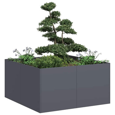 Jardinière Vidaxx 80x80x40 cm acier laminé à froid, anthracite