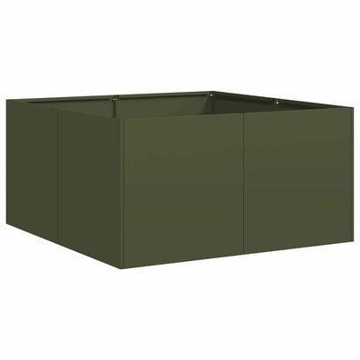 Vidaxx jardinière 80x80x40 cm acier laminé à froid vert olive