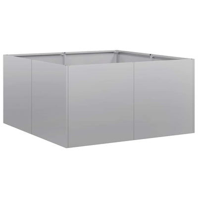 Jardinière Vidaxx 80x80x40 cm en acier galvanisé
