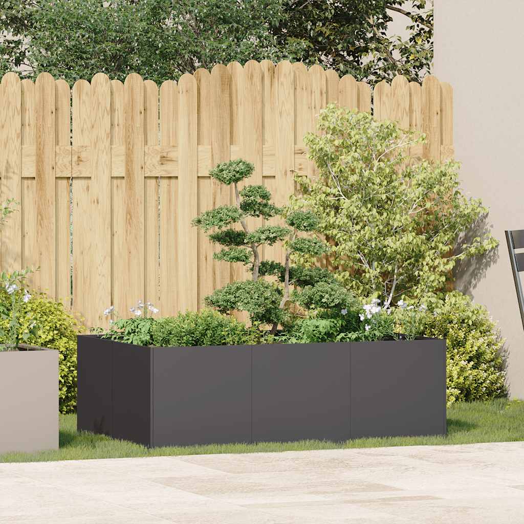 Vidaxx jardinière 120x80x40 cm acier noir