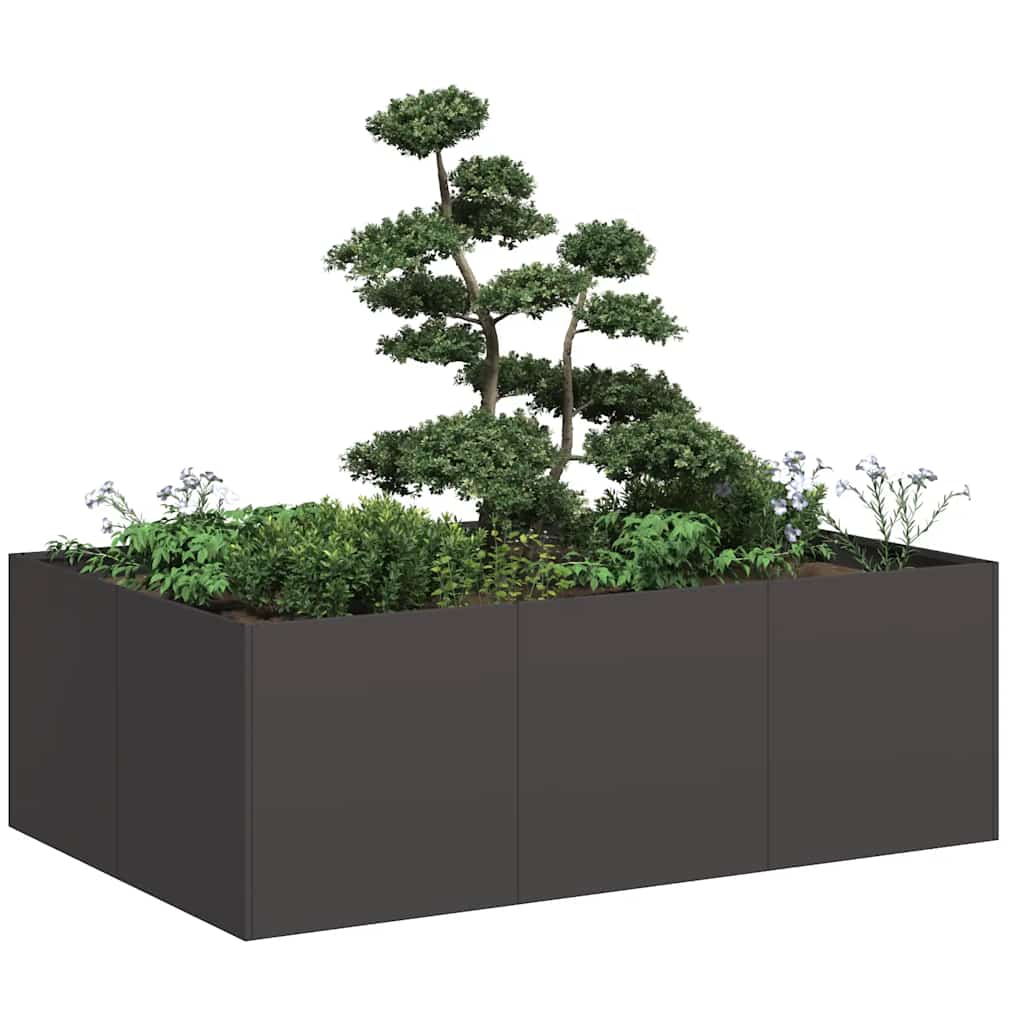 Vidaxx jardinière 120x80x40 cm acier noir