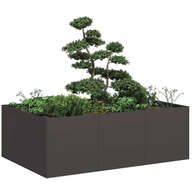 Vidaxx jardinière 120x80x40 cm acier noir