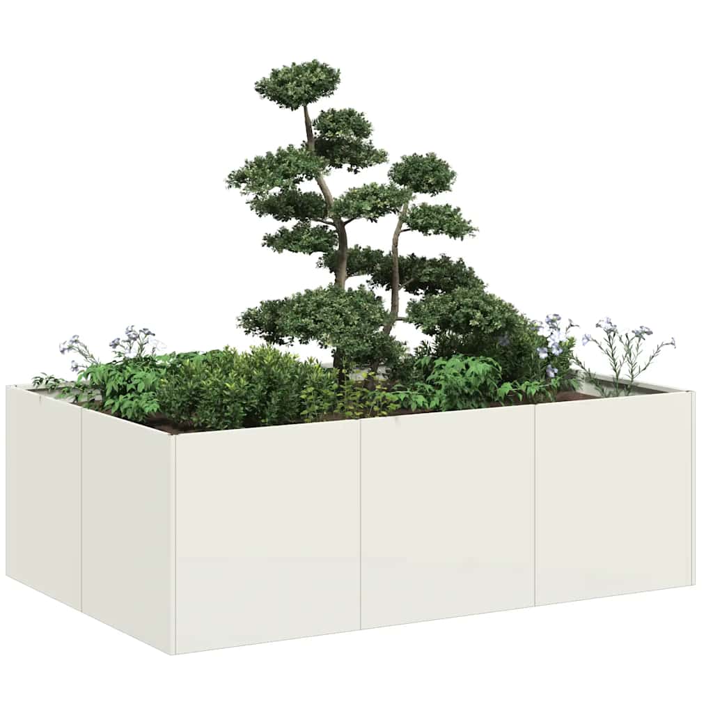 Vidaxx jardinière 120x80x40 cm acier blanc