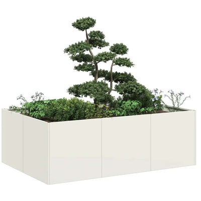 Vidaxx jardinière 120x80x40 cm acier blanc