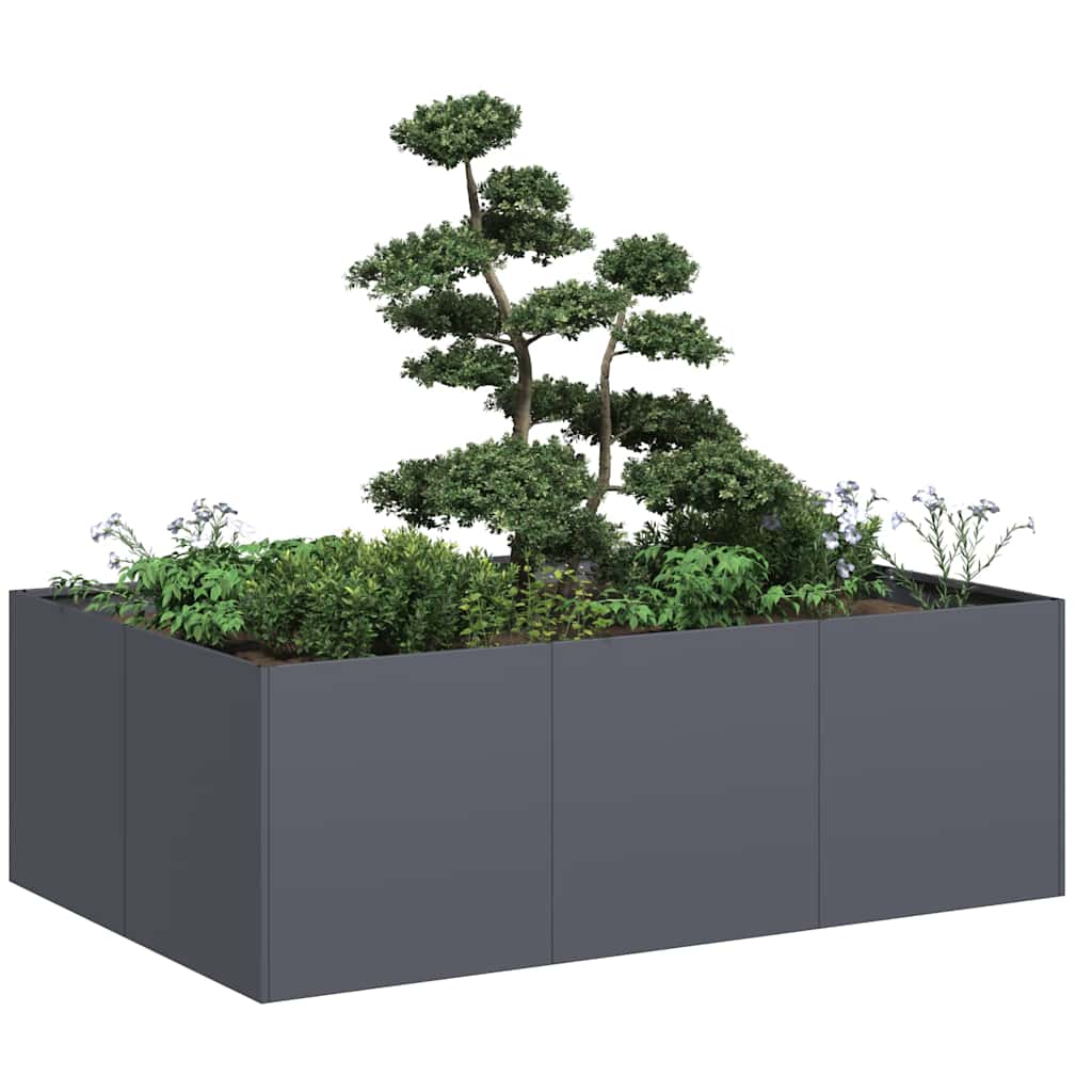 Vidaxx jardinière 120x80x40 cm acier anthracite